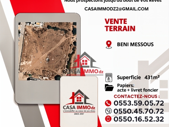 Terrain – Beni Messous, Alger <span class="casa-ref-carte">(CASA-173)</span>
